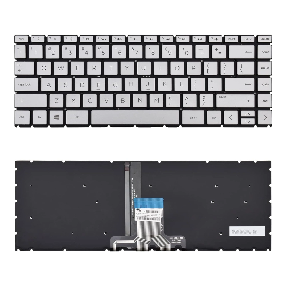 Teksus Laptop Keyboard For HP Pavilion 14CD Silver With Backlight view 2
